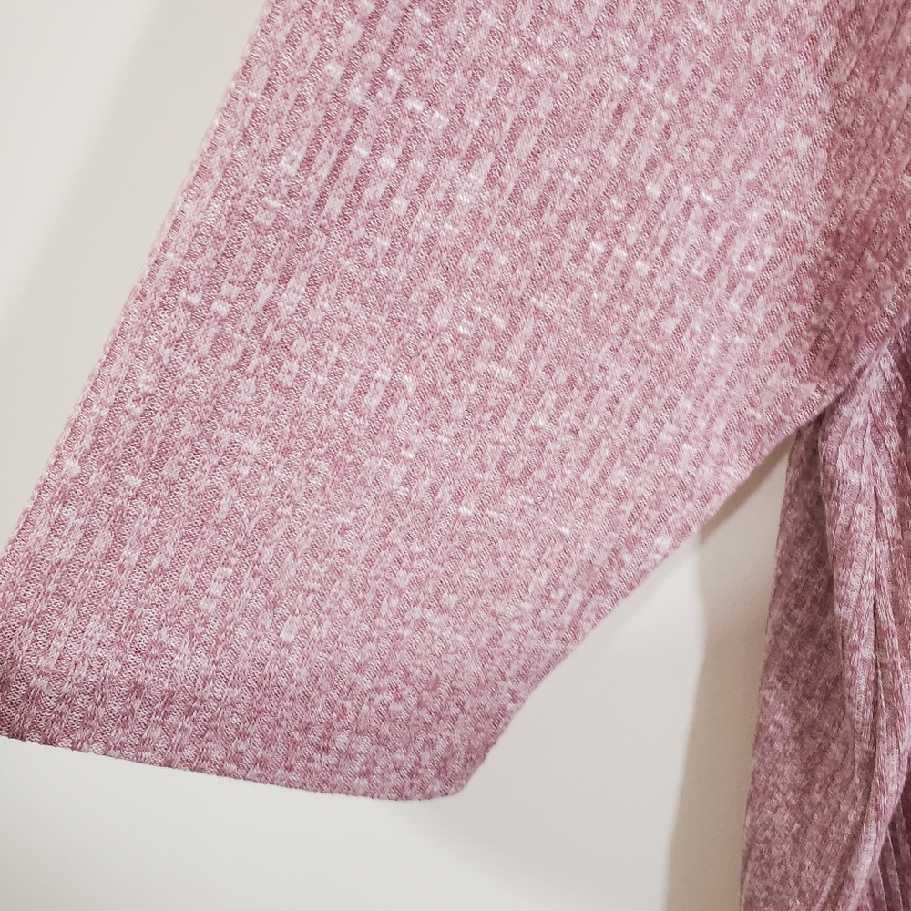 NWT Catherines Shirt Blouse Plaid Trim Ribbed Pink Mauve Size 2X 22 24 - Picture 5 of 11